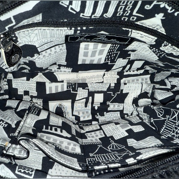 🖤 Vera Bradley Mon Cheri Black Quilted Tote Bag - Discontinued - Picture 9 of 14